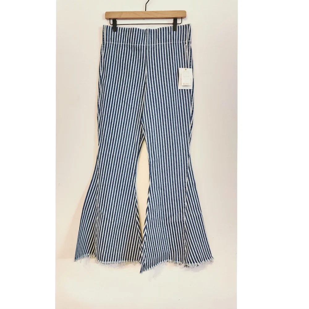 Show Me Your MuMu Stripe Bell-bottoms - Picture 2 of 7